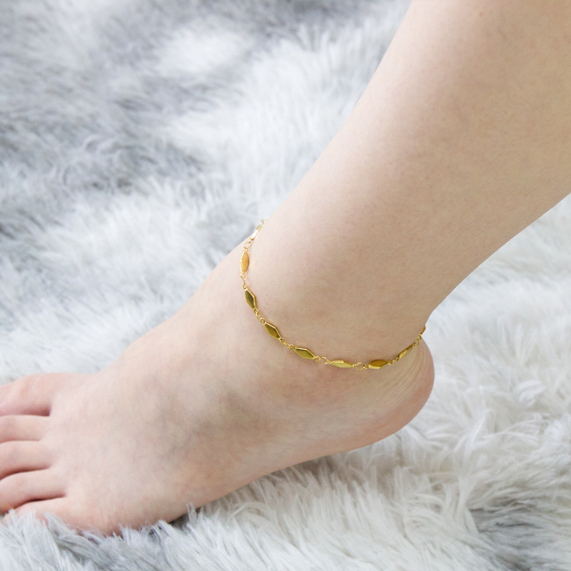 LUXUKISSKIDS Dámske sandále, šperky, boho náramky na členok, trendy produkty, náramky na členok, šperky, darčeky, retiazka na nohy, geometrický náramok na nohu