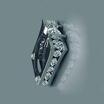 ΝΕΟ Vintage Γεωμετρικό Στρογγυλό Οβάλ Ολόκληρο Διαμαντένιο Δαχτυλίδι Ζευγαριού Γυναικείο Σούπερ Αφρώδη Κρυστάλλινο Δώρο Κοσμήματα για την Ημέρα του Αγίου Βαλεντίνου