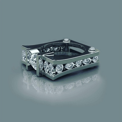 НОВ Винтидж геометричен кръгъл овален пълен диамантен пръстен за двойка за жени Супер искрящ кристал Подарък за Свети Валентин Парти бижута
