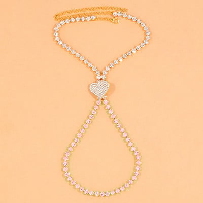 Brățară de gleznă cu toc înalt în cruce de inimă, talpă înfășurată, bijuterii pentru picior de modă pentru femei, cadou cu lanț de pantofi pentru picior cu stras