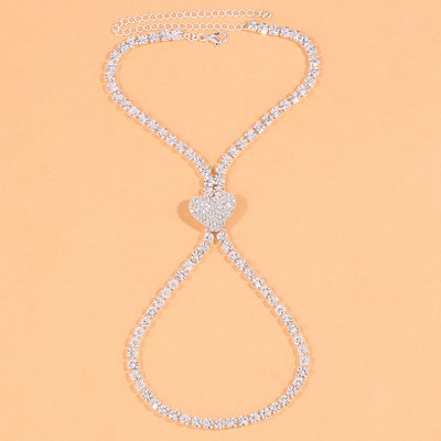 Brățară de gleznă cu toc înalt în cruce de inimă, talpă înfășurată, bijuterii pentru picior de modă pentru femei, cadou cu lanț de pantofi pentru picior cu stras