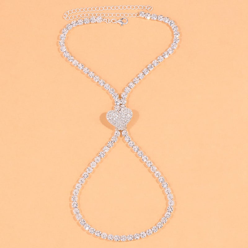 Brățară de gleznă cu toc înalt în cruce de inimă, talpă înfășurată, bijuterii pentru picior de modă pentru femei, cadou cu lanț de pantofi pentru picior cu stras