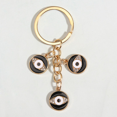 Punková smaltovaná kľúčenka s okom a mihalnicami, okrúhle kľúčenky, suvenírové darčeky pre ženy, mužov, kabelky, doplnky, DIY, jednoduché šperky