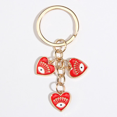 Punková smaltovaná kľúčenka s okom a mihalnicami, okrúhle kľúčenky, suvenírové darčeky pre ženy, mužov, kabelky, doplnky, DIY, jednoduché šperky