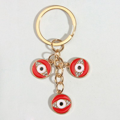 Punková smaltovaná kľúčenka s okom a mihalnicami, okrúhle kľúčenky, suvenírové darčeky pre ženy, mužov, kabelky, doplnky, DIY, jednoduché šperky