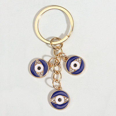 Punková smaltovaná kľúčenka s okom a mihalnicami, okrúhle kľúčenky, suvenírové darčeky pre ženy, mužov, kabelky, doplnky, DIY, jednoduché šperky