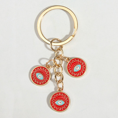 Punková smaltovaná kľúčenka s okom a mihalnicami, okrúhle kľúčenky, suvenírové darčeky pre ženy, mužov, kabelky, doplnky, DIY, jednoduché šperky