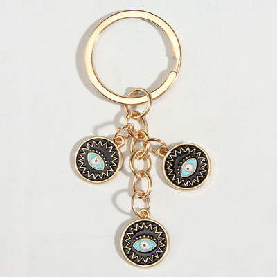 Punková smaltovaná kľúčenka s okom a mihalnicami, okrúhle kľúčenky, suvenírové darčeky pre ženy, mužov, kabelky, doplnky, DIY, jednoduché šperky