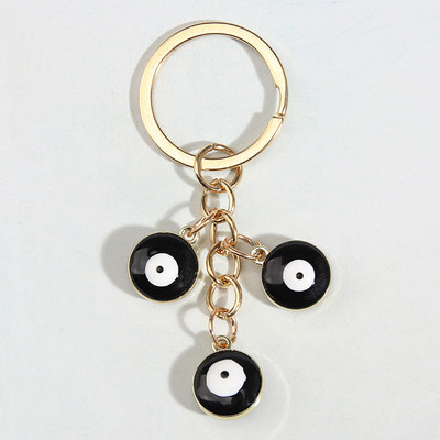 Punková smaltovaná kľúčenka s okom a mihalnicami, okrúhle kľúčenky, suvenírové darčeky pre ženy, mužov, kabelky, doplnky, DIY, jednoduché šperky