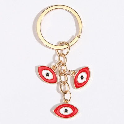 Punková smaltovaná kľúčenka s okom a mihalnicami, okrúhle kľúčenky, suvenírové darčeky pre ženy, mužov, kabelky, doplnky, DIY, jednoduché šperky