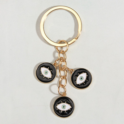 Punková smaltovaná kľúčenka s okom a mihalnicami, okrúhle kľúčenky, suvenírové darčeky pre ženy, mužov, kabelky, doplnky, DIY, jednoduché šperky