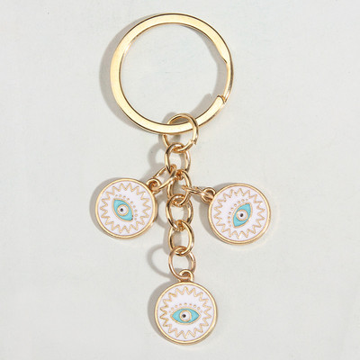 Punková smaltovaná kľúčenka s okom a mihalnicami, okrúhle kľúčenky, suvenírové darčeky pre ženy, mužov, kabelky, doplnky, DIY, jednoduché šperky