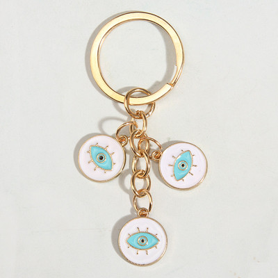 Punková smaltovaná kľúčenka s okom a mihalnicami, okrúhle kľúčenky, suvenírové darčeky pre ženy, mužov, kabelky, doplnky, DIY, jednoduché šperky