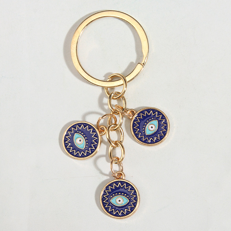 Punková smaltovaná kľúčenka s okom a mihalnicami, okrúhle kľúčenky, suvenírové darčeky pre ženy, mužov, kabelky, doplnky, DIY, jednoduché šperky