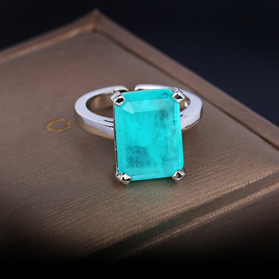 2022 NOU modă acvamarin topaz Paraiba piatră prețioasă inel de cuplu pentru femei smarald safir bijuterii cadou de logodna