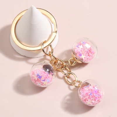 Nový dizajn šperkov, kľúčenka s farebným pentagramom, sklenenými korálkami, kľúčenka s hviezdou pre ženy a mužov, ručne vyrobené šperky.