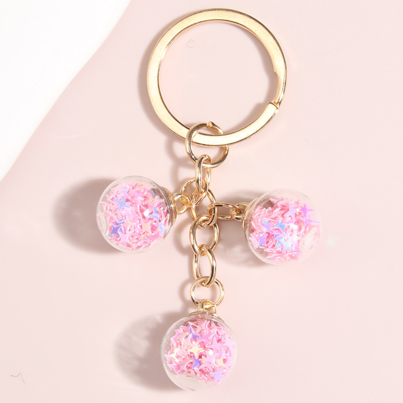 Nový dizajn šperkov, kľúčenka s farebným pentagramom, sklenenými korálkami, kľúčenka s hviezdou pre ženy a mužov, ručne vyrobené šperky.