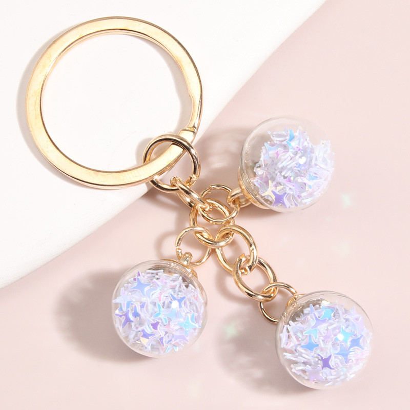 Nový dizajn šperkov, kľúčenka s farebným pentagramom, sklenenými korálkami, kľúčenka s hviezdou pre ženy a mužov, ručne vyrobené šperky.