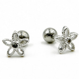 1 buc Opal de flori CZ Gem Tragus Cartilaj Barbell Top Cercei Stud Ureche Superioară Moda Ureche Labret Body Piercing Bijuterii 16 Gauge