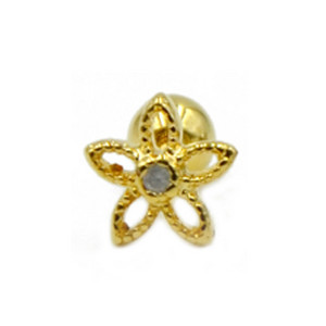 1 buc Opal de flori CZ Gem Tragus Cartilaj Barbell Top Cercei Stud Ureche Superioară Moda Ureche Labret Body Piercing Bijuterii 16 Gauge