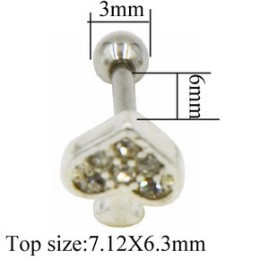 1 buc Opal de flori CZ Gem Tragus Cartilaj Barbell Top Cercei Stud Ureche Superioară Moda Ureche Labret Body Piercing Bijuterii 16 Gauge