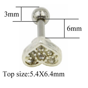 1 buc Opal de flori CZ Gem Tragus Cartilaj Barbell Top Cercei Stud Ureche Superioară Moda Ureche Labret Body Piercing Bijuterii 16 Gauge