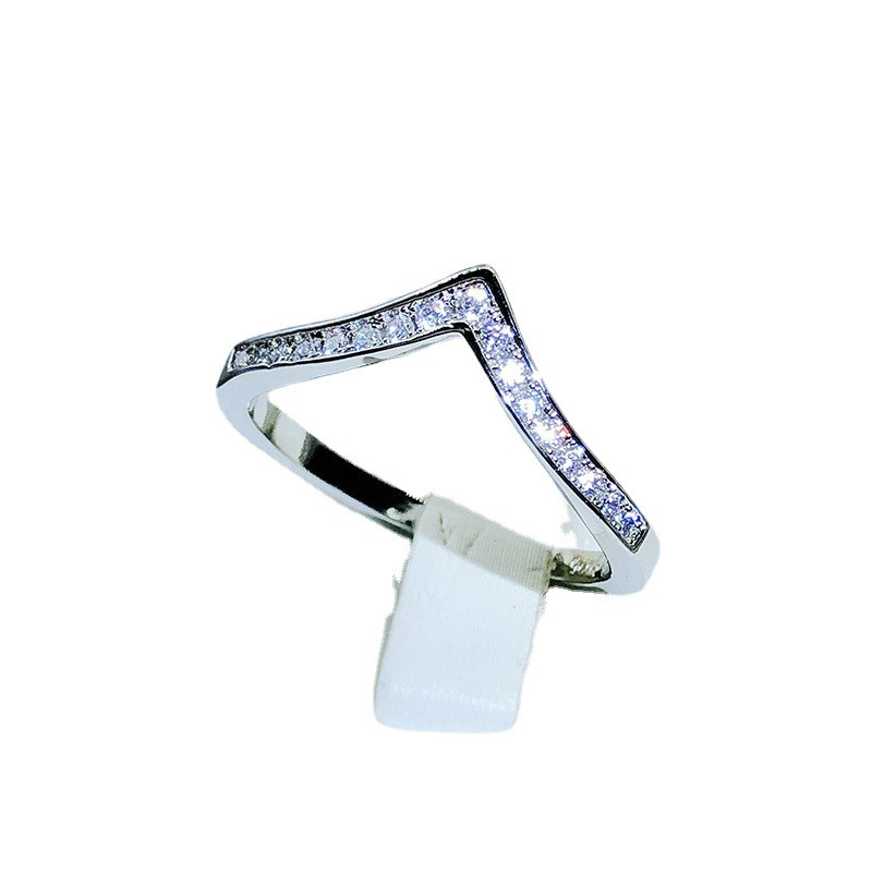 2022 UUS V-kujuline moekujuline täisteemantpaarisõrmus naistele unikaalne geomeetriline sõbrapäeva kingitus ehete hulgimüük