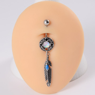 1 Buc Captorul de Vise Inel Buric Piercing Cristal de Zircon Reverse Buric Unghii Stud Danging Buric Bar pentru Femei Bijuterii pentru corp