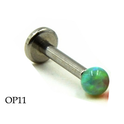 1 buc. Inel pentru buze alb Fire&Sonw Opal, din oțel, cu filet intern, pentru cercei labret, bijuterii pentru piercing pentru buze pentru cartilajul tragus 16g