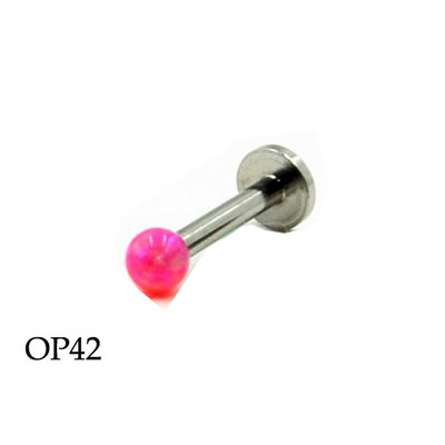 1 buc. Inel pentru buze alb Fire&Sonw Opal, din oțel, cu filet intern, pentru cercei labret, bijuterii pentru piercing pentru buze pentru cartilajul tragus 16g