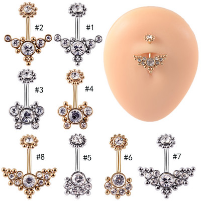 1 τμχ Χρυσό & Ασημί Χρώμα Ομφαλός Piercing Nombril Ombligo Cluster Wings Bell Buttion Αφαλός δαχτυλίδια Χαριτωμένα κοσμήματα σώματος για γυναίκες
