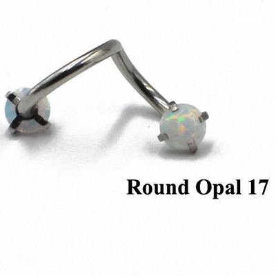 1PC Oțel inoxidabil Zircon Opal Piercing ureche Crystal Twist Spiral Tragus Helix Cartilage Stud Cercei Piercing Bijuterii pentru corp
