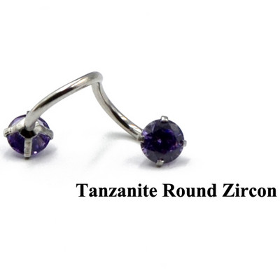 1PC Oțel inoxidabil Zircon Opal Piercing ureche Crystal Twist Spiral Tragus Helix Cartilage Stud Cercei Piercing Bijuterii pentru corp