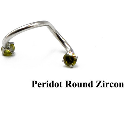 1PC Oțel inoxidabil Zircon Opal Piercing ureche Crystal Twist Spiral Tragus Helix Cartilage Stud Cercei Piercing Bijuterii pentru corp