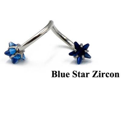 1PC Oțel inoxidabil Zircon Opal Piercing ureche Crystal Twist Spiral Tragus Helix Cartilage Stud Cercei Piercing Bijuterii pentru corp