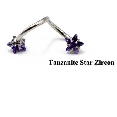 1PC Oțel inoxidabil Zircon Opal Piercing ureche Crystal Twist Spiral Tragus Helix Cartilage Stud Cercei Piercing Bijuterii pentru corp