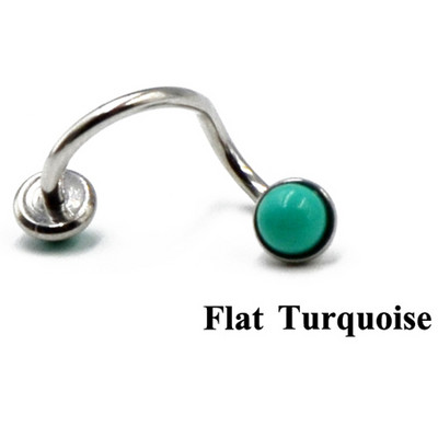 1PC Oțel inoxidabil Zircon Opal Piercing ureche Crystal Twist Spiral Tragus Helix Cartilage Stud Cercei Piercing Bijuterii pentru corp