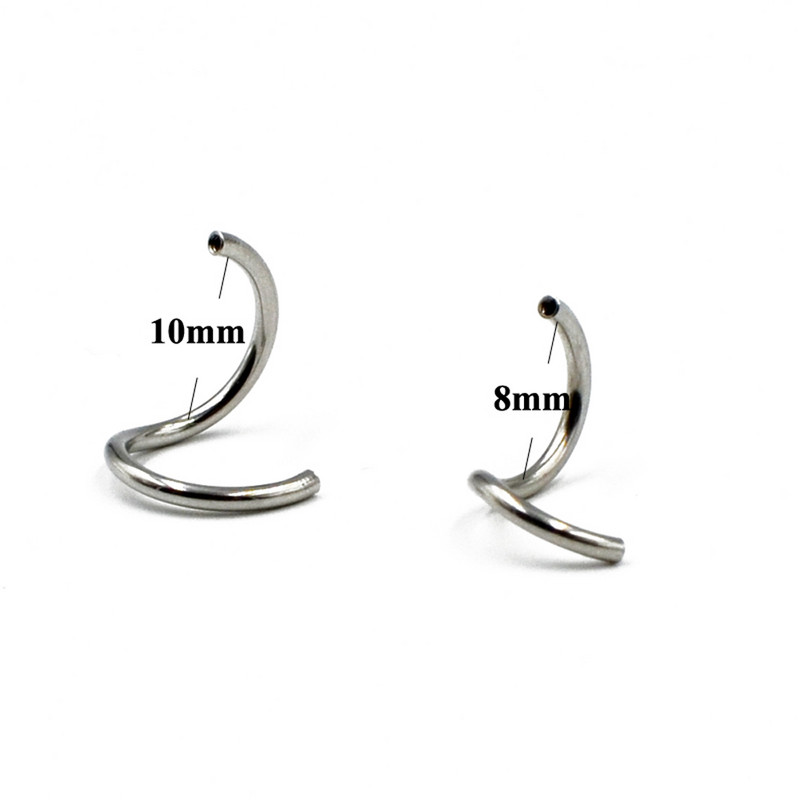 1PC Oțel inoxidabil Zircon Opal Piercing ureche Crystal Twist Spiral Tragus Helix Cartilage Stud Cercei Piercing Bijuterii pentru corp