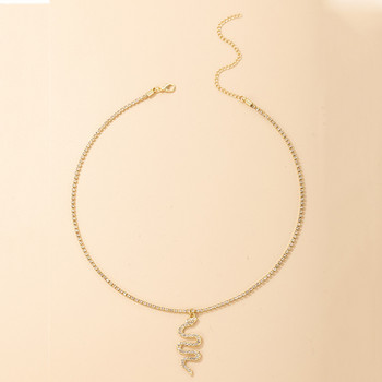 Глезен с форма на змия Пънк модна многослойна златна дебела верига Висулка с форма на змия Дамски креативен метален глезен