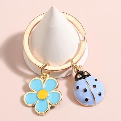 Breloc cu animale drăguț, floare colorată, gărgănoasă, breloc pentru chei cu smalț, pentru femei, bărbați, bijuterii lucrate manual, cadouri