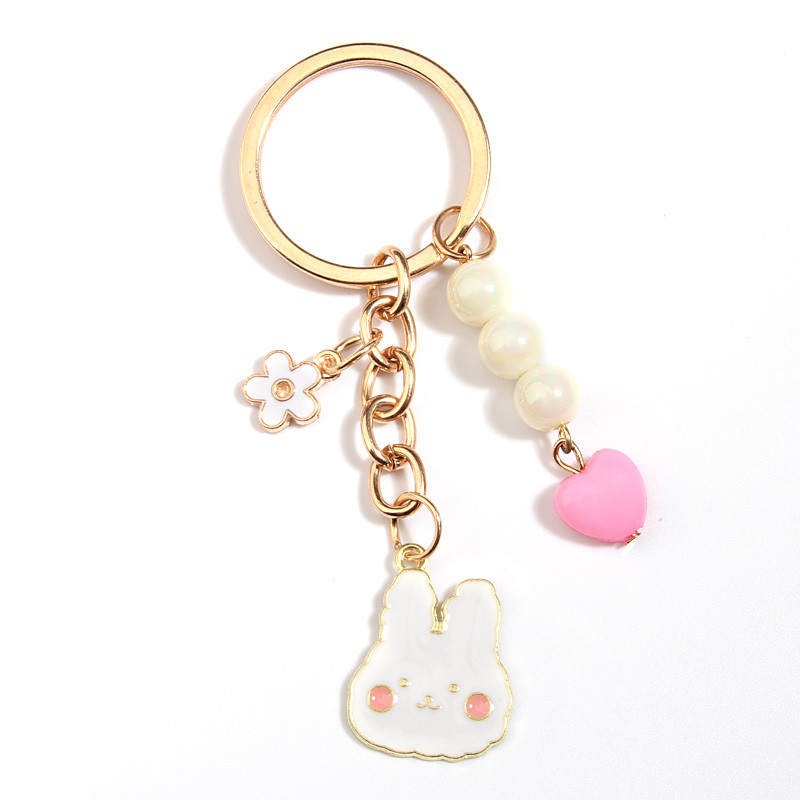 Breloc email cu desene animate, iepure, flori, breloc, breloc inimă, cadouri de prietenie, pentru femei, fete, accesoriu pentru geantă, bijuterii DIY