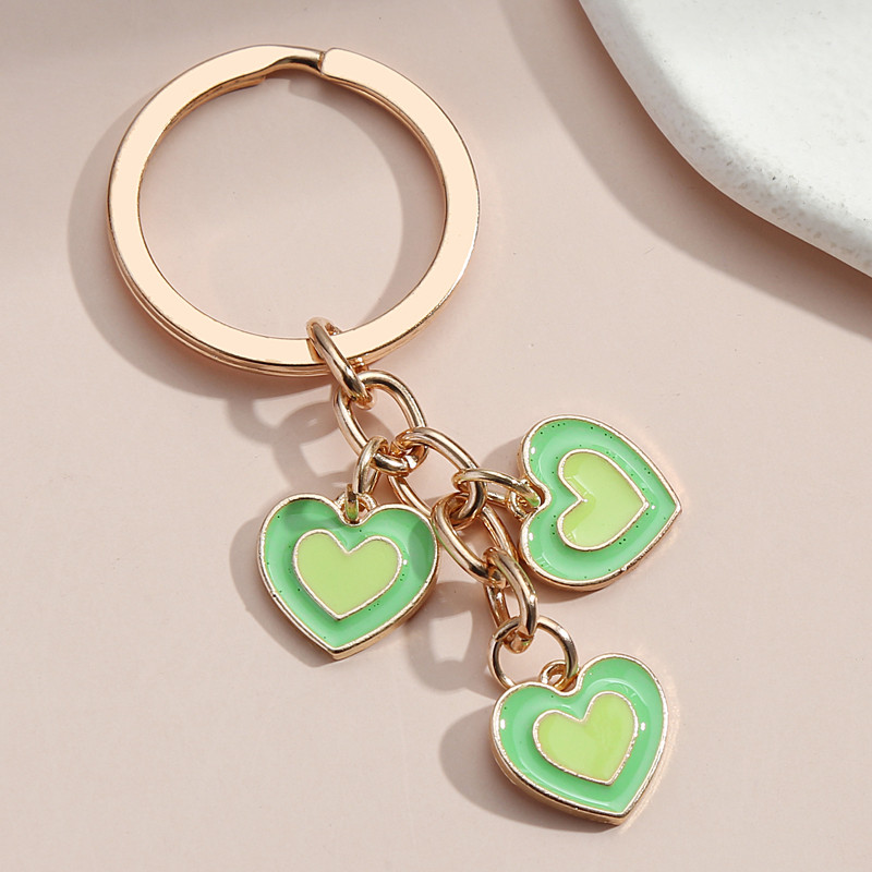 Szép színes szív kulcstartó szerelmes kulcstartó Valentin-napi ajándék kulcstartók női lányoknak kézitáska kiegészítők autókulcsok ékszerek