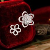 Inel de cuplu cu fluture dublu, asimetric, creativ, pentru femei, flori geometrice de logodnă, cadou de mireasă, bijuterii Dropshipping