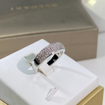 2022 НОВ класически три реда, пълни с диамантени двойки пръстени за жени Геометричен циркон Подарък за годишнина Парти бижута на едро