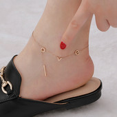 Culoarea aur trandafir Scrisoare de IUBIRE gleznă cadou femeie 316L din oțel inoxidabil bijuterii farmec nu se estompează