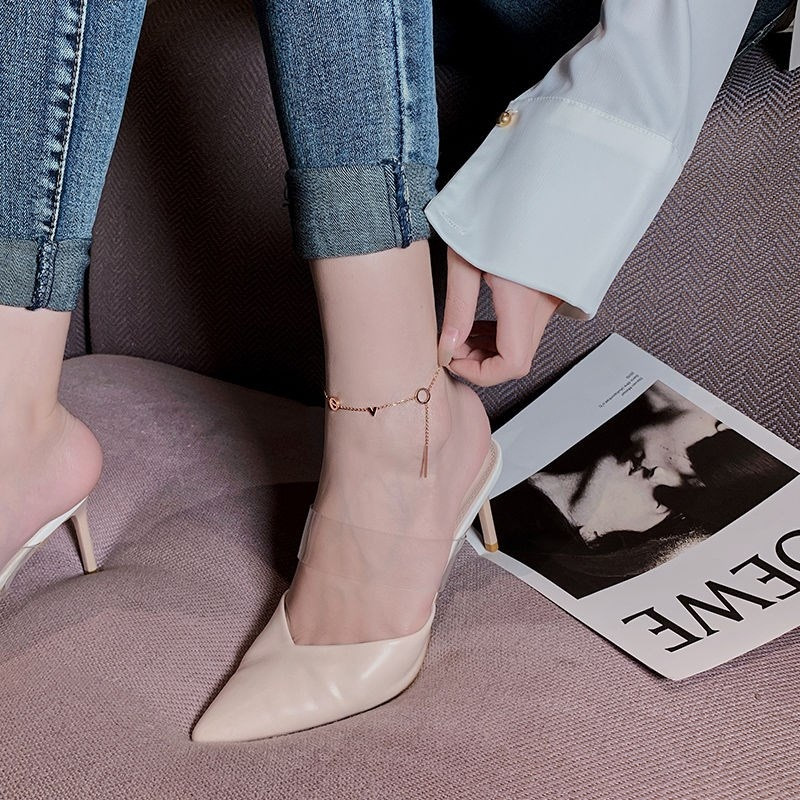 Culoarea aur trandafir Scrisoare de IUBIRE gleznă cadou femeie 316L din oțel inoxidabil bijuterii farmec nu se estompează