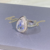 Inel clasic de pere în formă de inimi și săgeți, oval, cu diamante, cuplu, pentru femei, logodnă geometrică simplă, cadou de Halloween, bijuterii