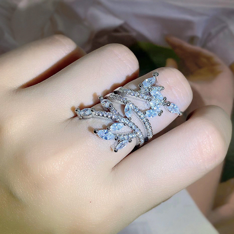 2022. NOVO Kreativno Paraiba šareno prstenje za par za žene, višeslojni kristalni puni dijamanti, poklon nakit za Valentinovo