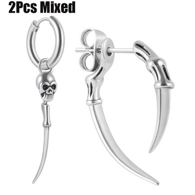 1/2 ks visiace náušnice s lebkou 20g punkový lalok piercing do ucha tragus helix chrupavkový prsteň pre ženy mužov meradlo telové šperky