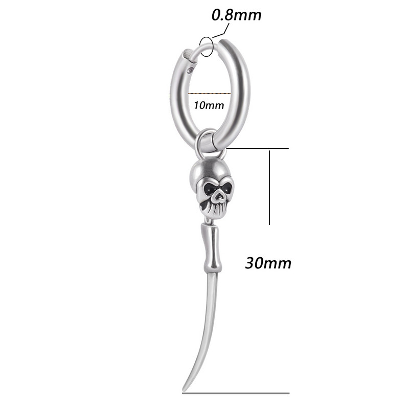 1/2 ks visiace náušnice s lebkou 20g punkový lalok piercing do ucha tragus helix chrupavkový prsteň pre ženy mužov meradlo telové šperky